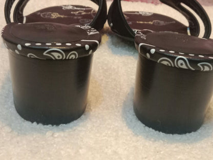 Hermes Oasis Slide Sandals Black Velvet Size 35