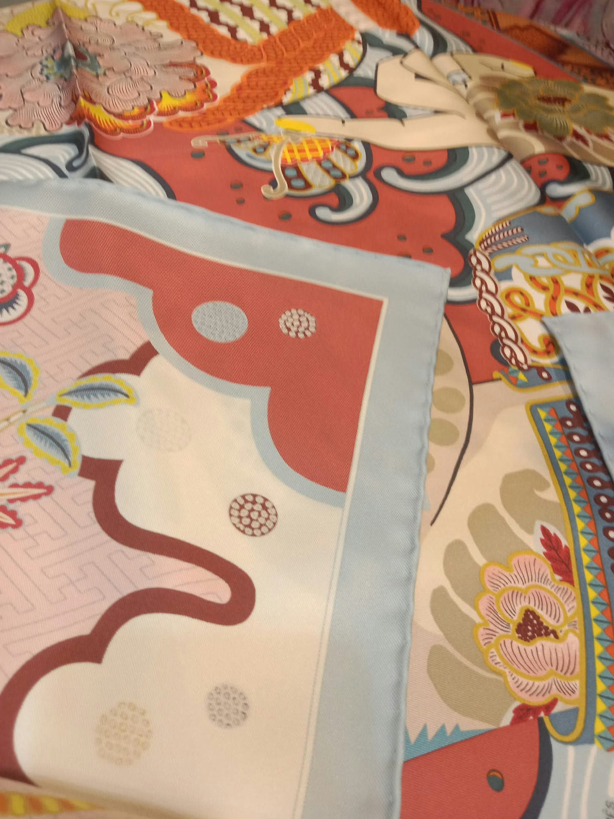 Hermes "Duo Cosmique" Carre 90 Silk Scarf