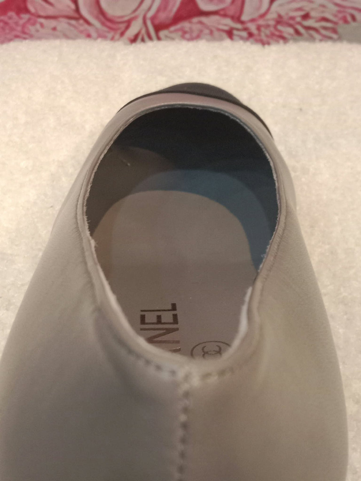 Chanel Slingback Pumps Grey and Black Size 36.5