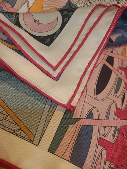 Hermes Factory Double-Face Carre 90 Silk Scarf