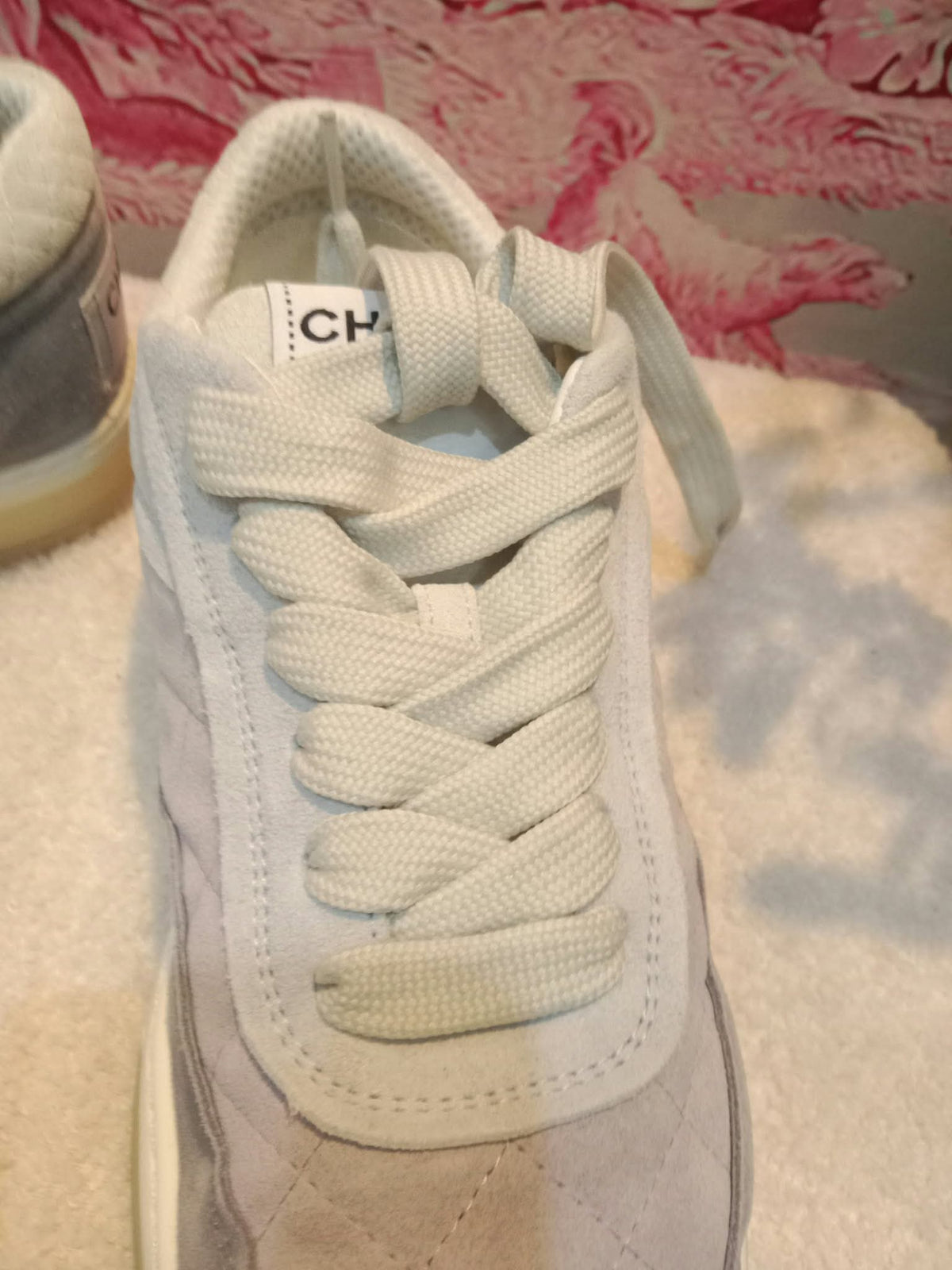 Chanel Fabric and Suede Calfskin Sneakers Size 37