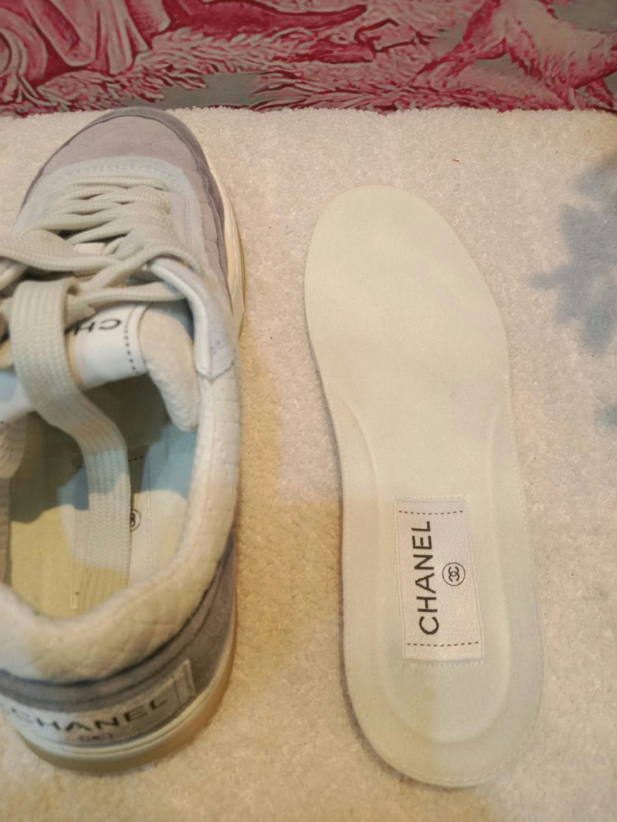 Chanel Fabric and Suede Calfskin Sneakers Size 37