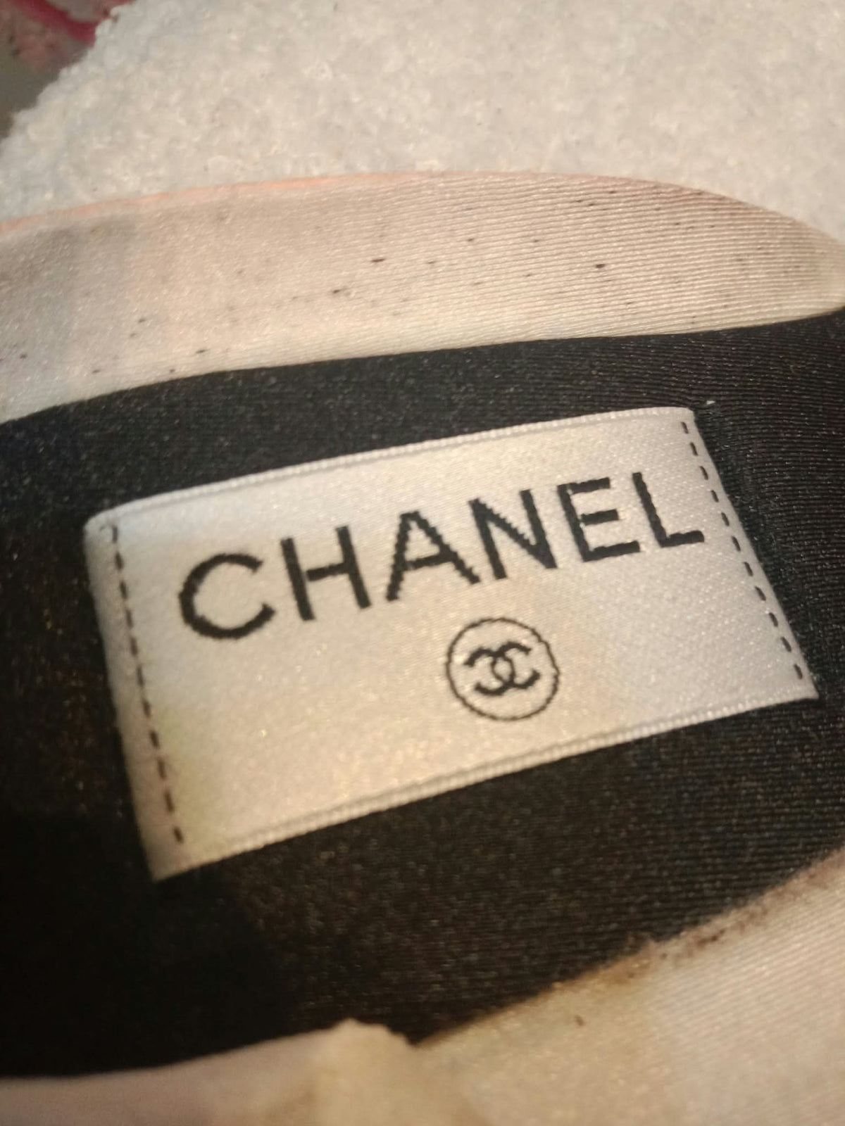 Chanel Black and White Rubber Rain Boots Size 38