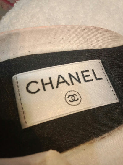 Chanel Black and White Rubber Rain Boots Size 38