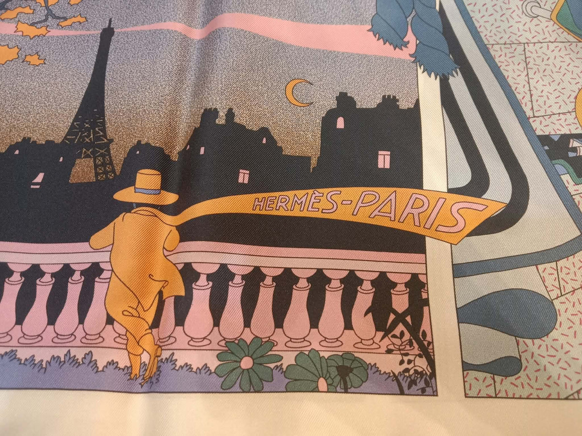 Hermes Factory Double-Face Carre 90 Silk Scarf