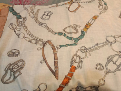 Hermes Chevaux Dechaines Shawl 140 cm
