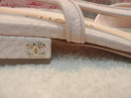 Chanel Cream Slingback Pumps size 36.5