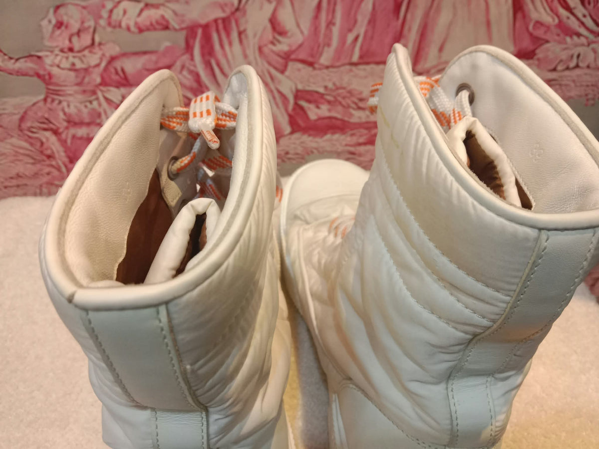 Hermes Fresh Ankle Boots Blanc/White Size 39