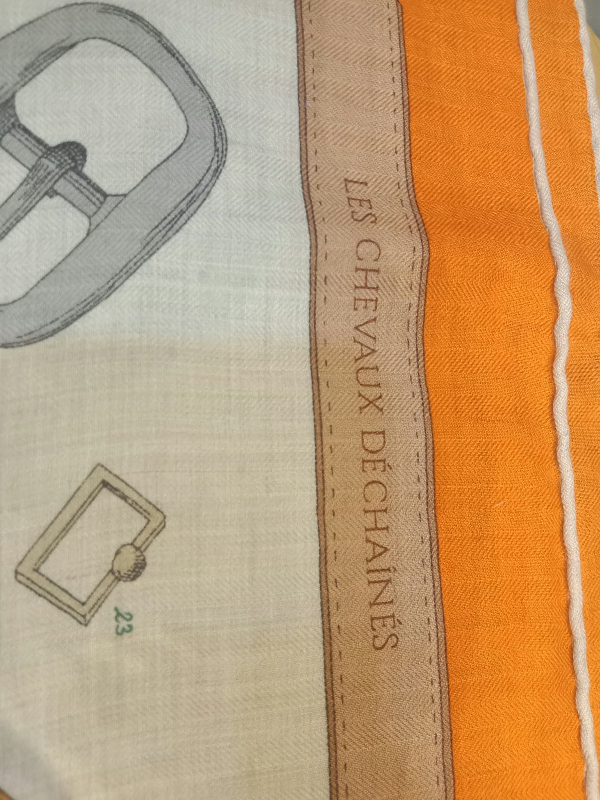Hermes Chevaux Dechaines Shawl 140 cm