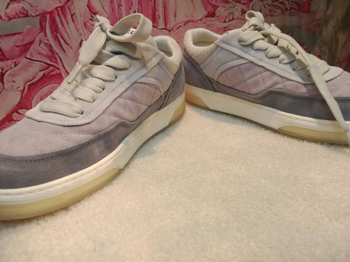 Chanel Fabric and Suede Calfskin Sneakers Size 37