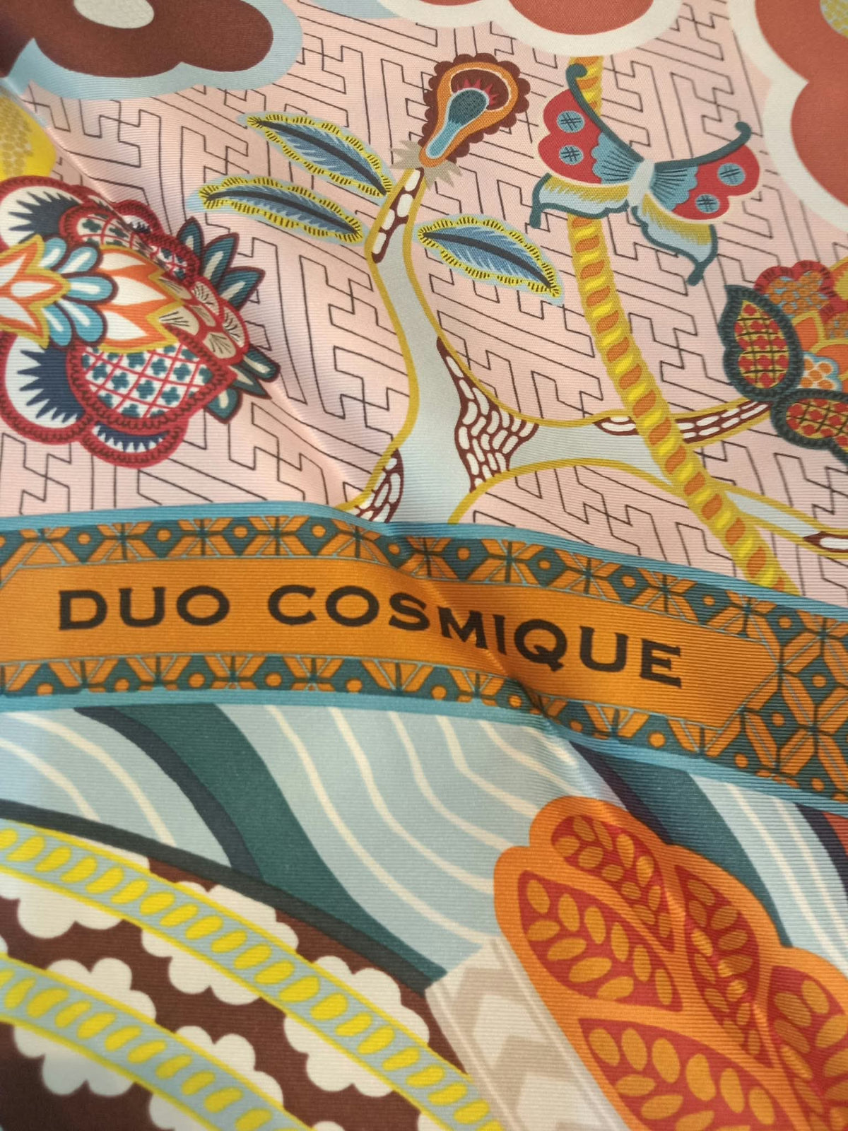 Hermes "Duo Cosmique" Carre 90 Silk Scarf