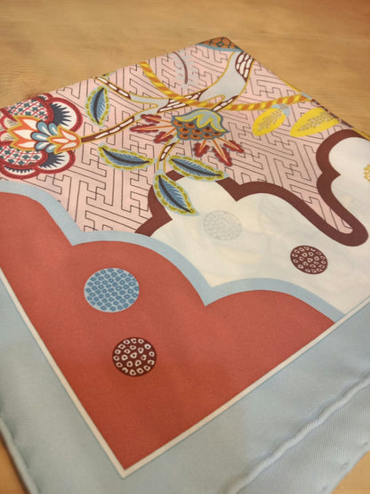 Hermes "Duo Cosmique" Carre 90 Silk Scarf