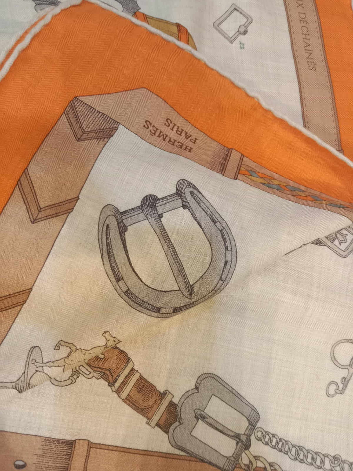 Hermes Chevaux Dechaines Shawl 140 cm