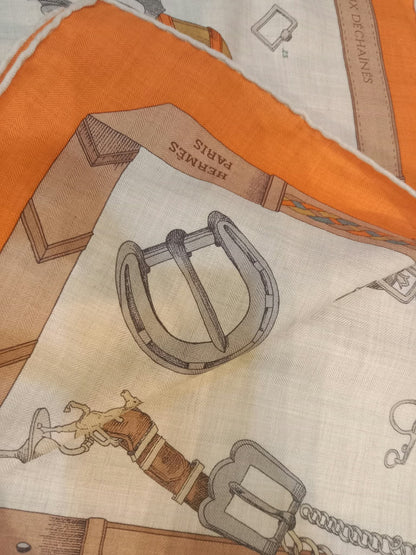 Hermes Chevaux Dechaines Shawl 140 cm