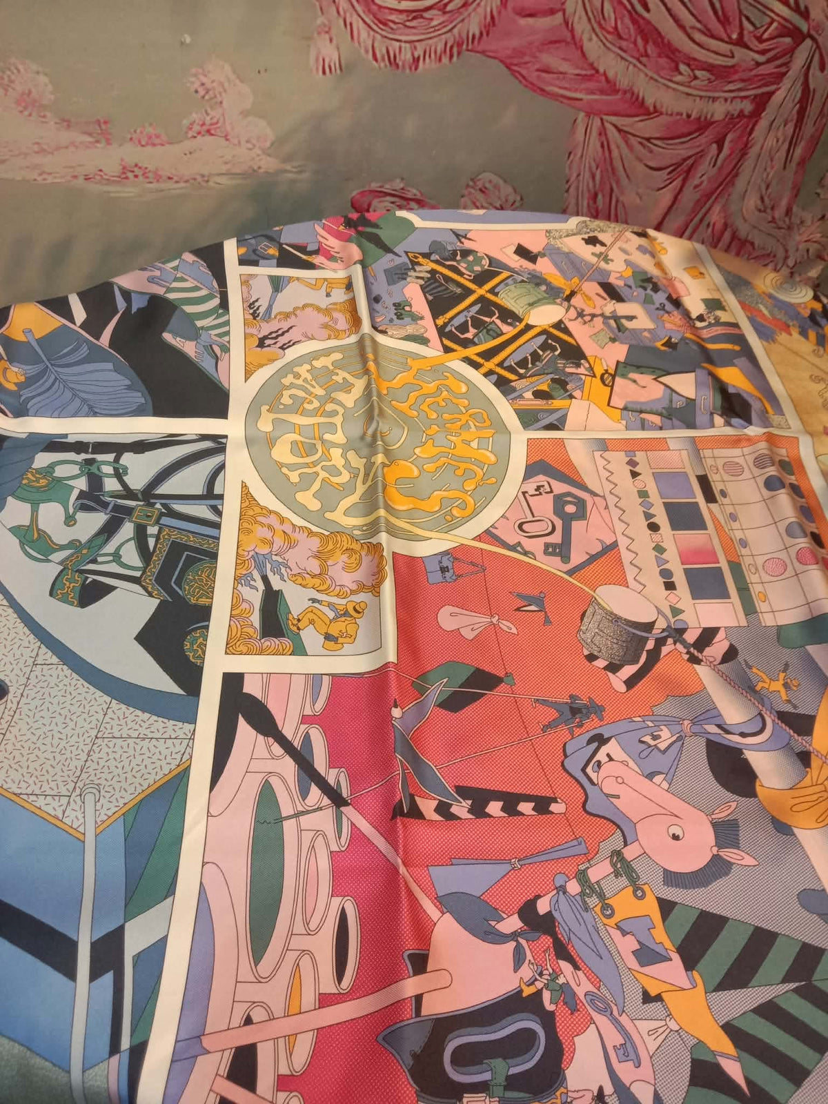 Hermes Factory Double-Face Carre 90 Silk Scarf