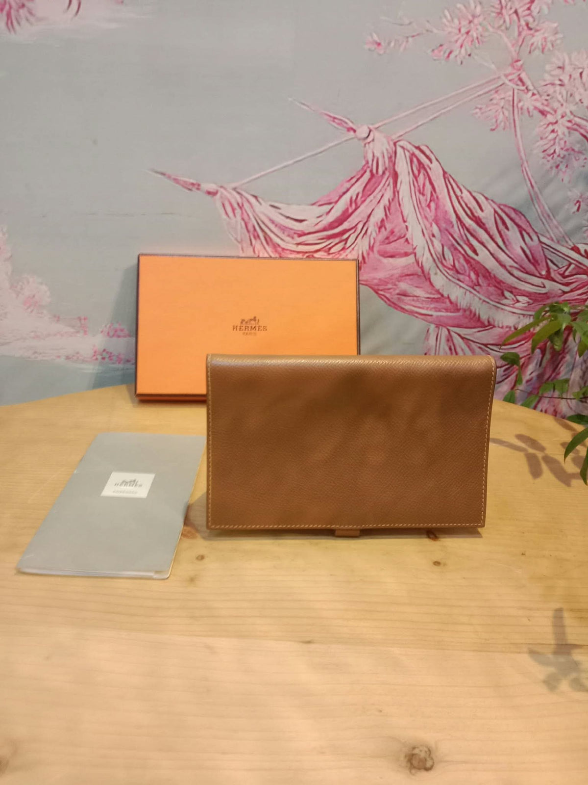 Hermes Agenda Passport Holder Jaune/Gold Epsom Stamp E Square 2001