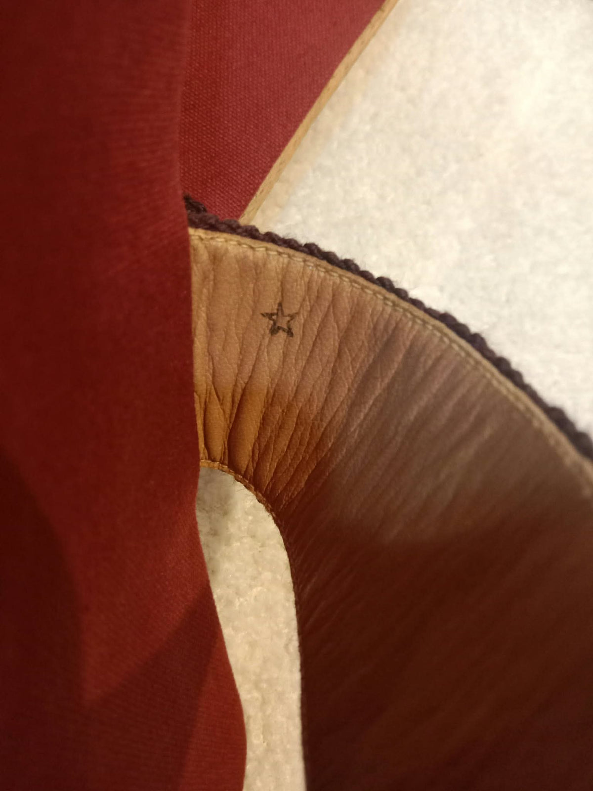 Hermes "Fourre-Tout" Wooden Canvas Burgundy/Red Sandals Size 37