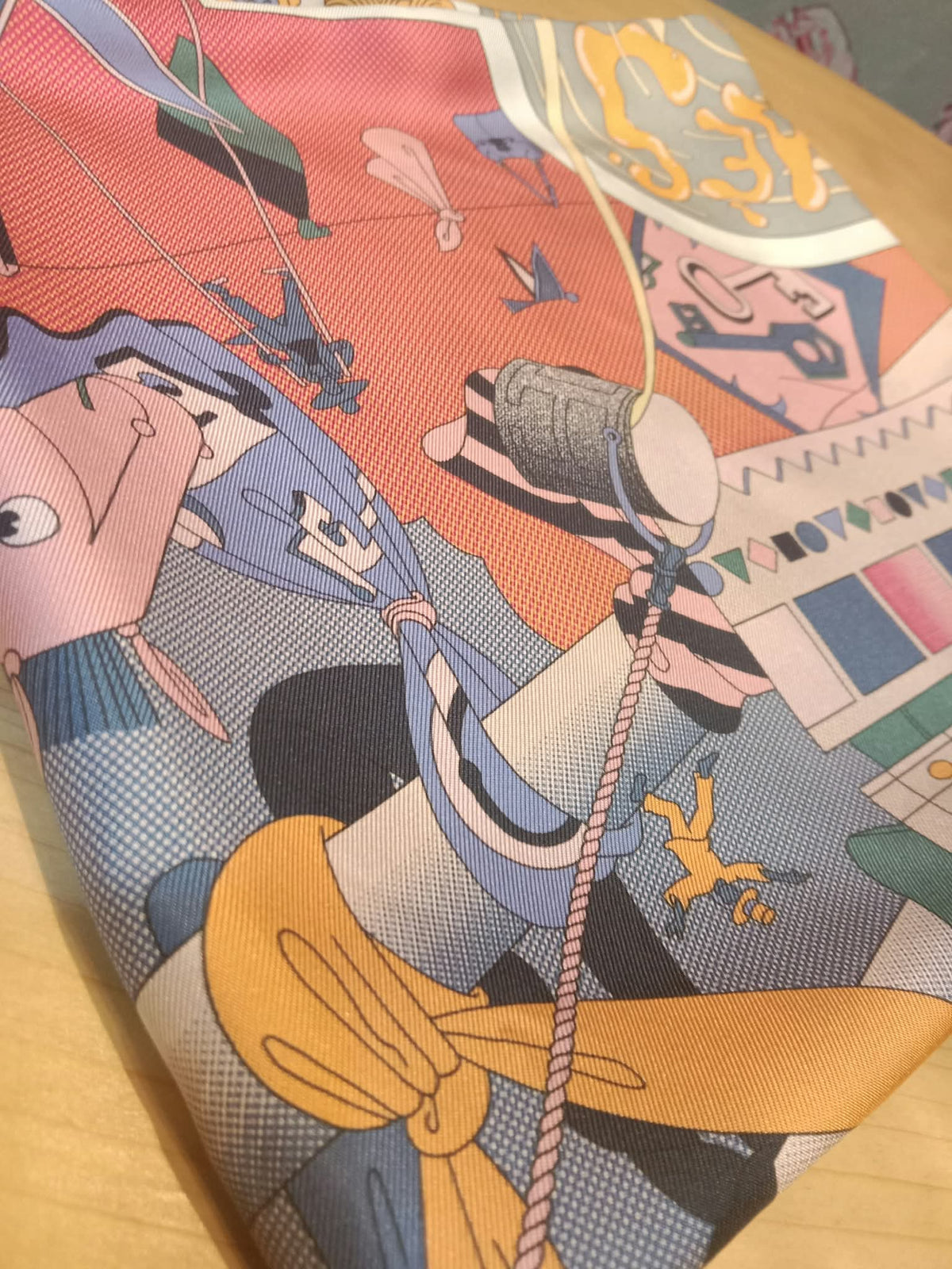 Hermes Factory Double-Face Carre 90 Silk Scarf