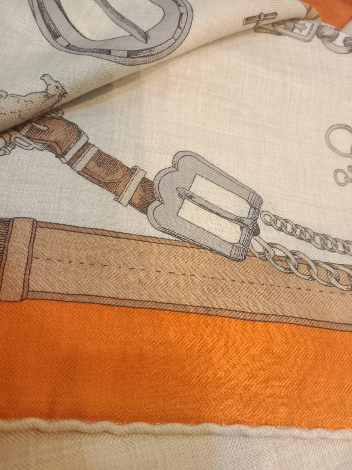 Hermes Chevaux Dechaines Shawl 140 cm