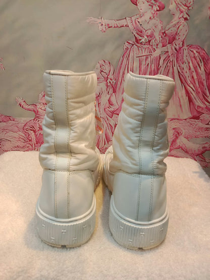 Hermes Fresh Ankle Boots Blanc/White Size 39