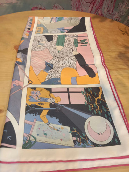 Hermes Factory Double-Face Carre 90 Silk Scarf