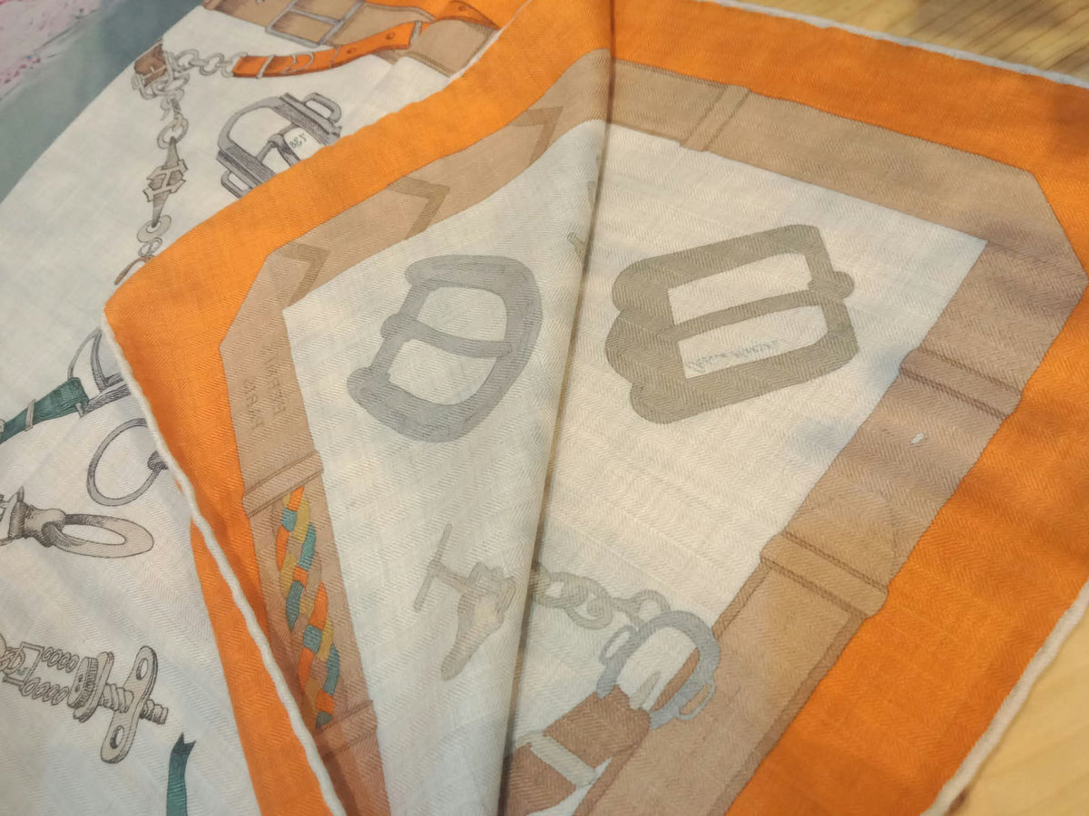 Hermes Chevaux Dechaines Shawl 140 cm