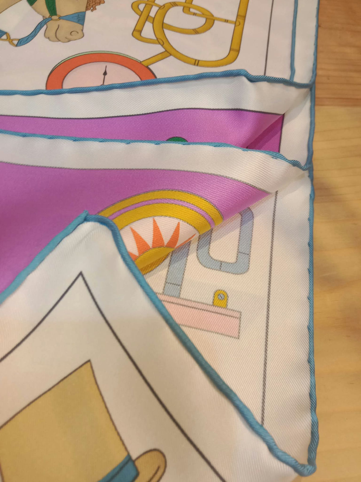 Hermes "Tea for Two" Carre 90 Silk Scarf