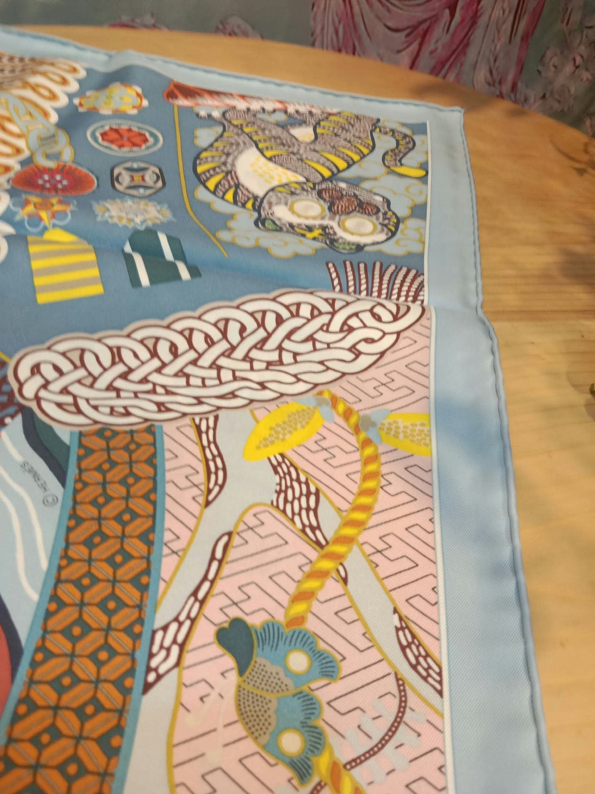 Hermes "Duo Cosmique" Carre 90 Silk Scarf