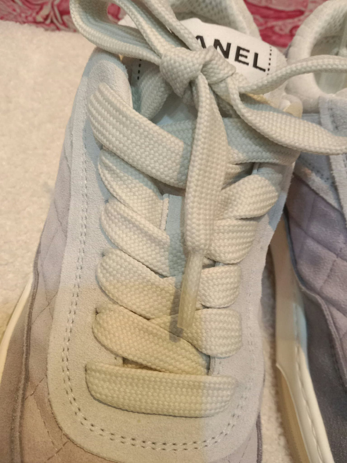 Chanel Fabric and Suede Calfskin Sneakers Size 37