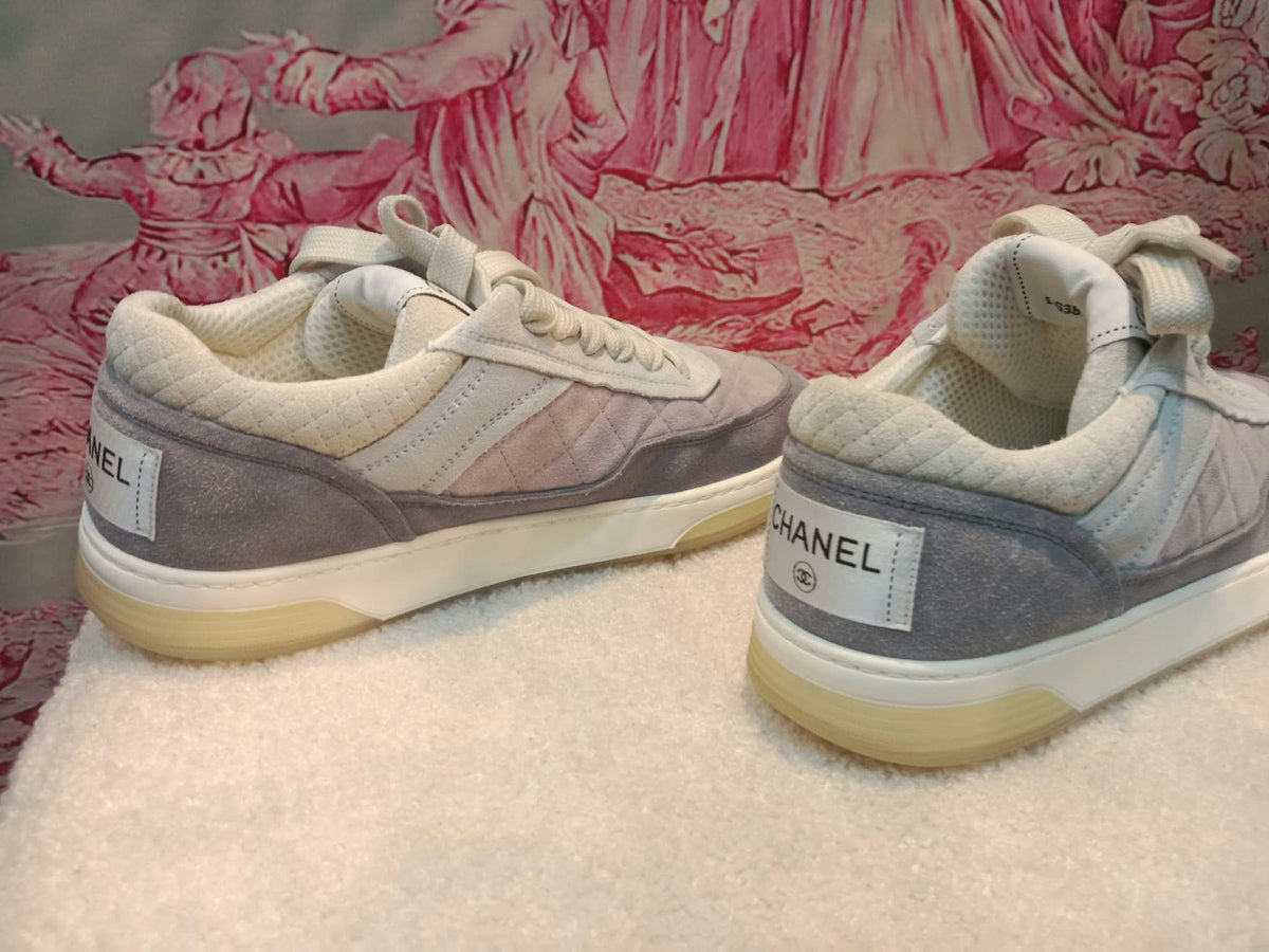 Chanel Fabric and Suede Calfskin Sneakers Size 37