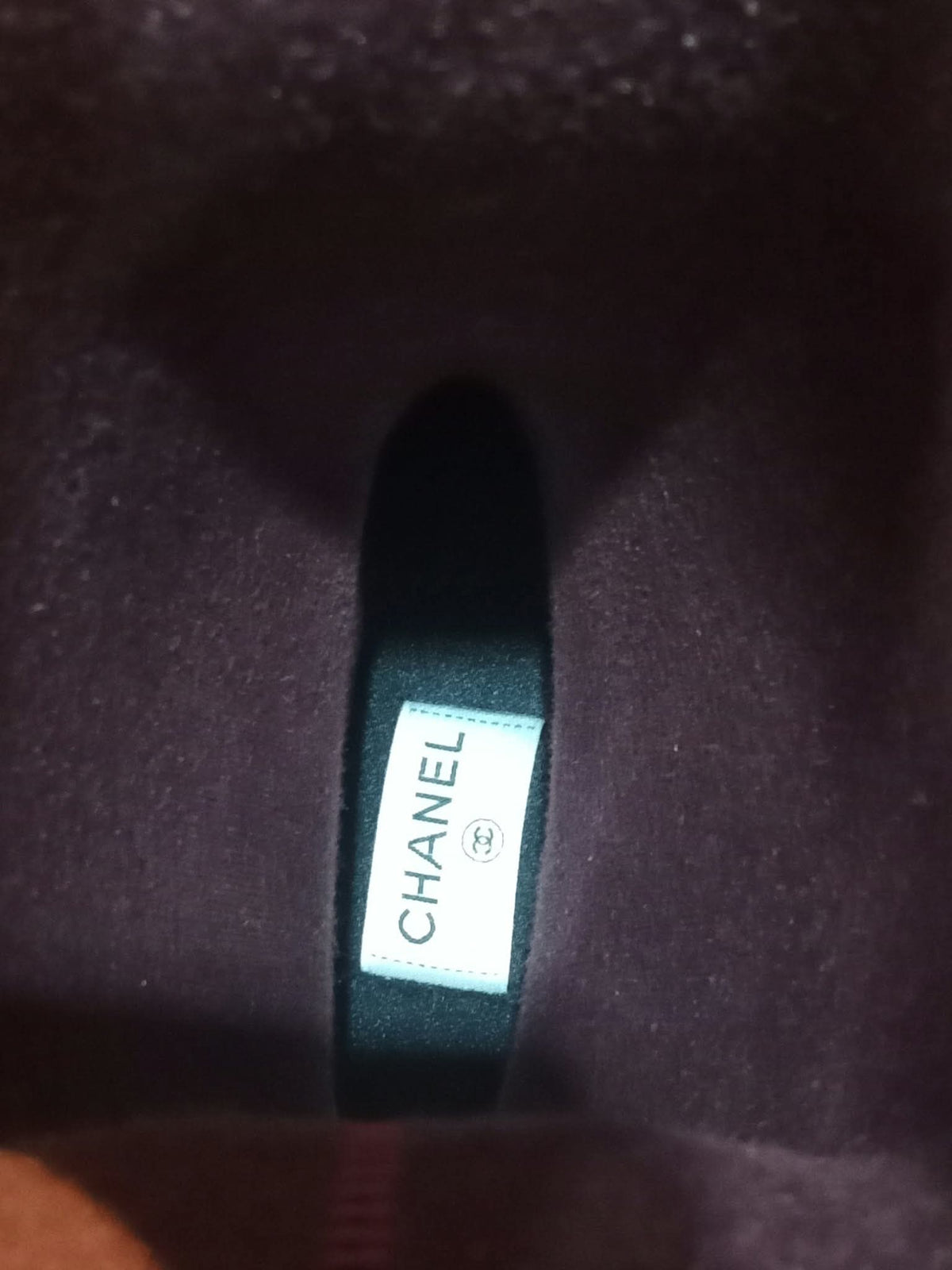 Chanel Black and White Rubber Rain Boots Size 38
