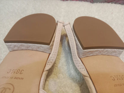 Chanel Cream Slingback Pumps size 36.5