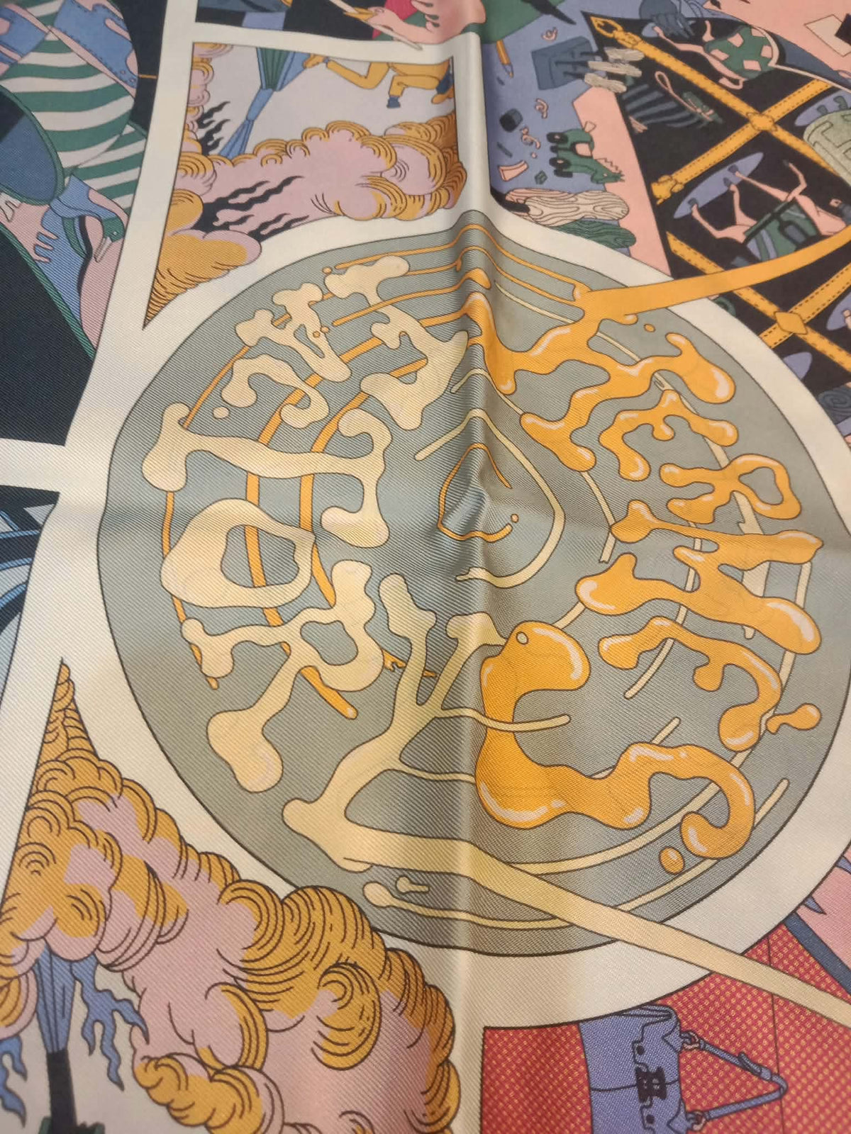 Hermes Factory Double-Face Carre 90 Silk Scarf