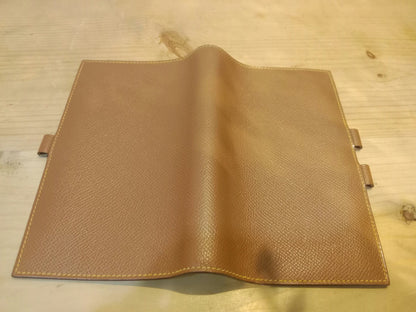 Hermes Agenda Passport Holder Jaune/Gold Epsom Stamp E Square 2001