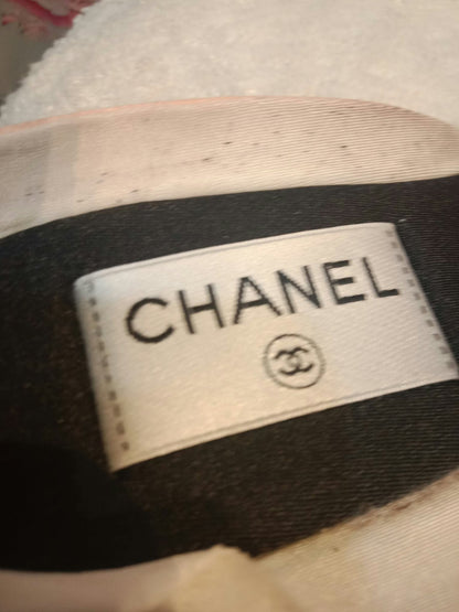 Chanel Black and White Rubber Rain Boots Size 38