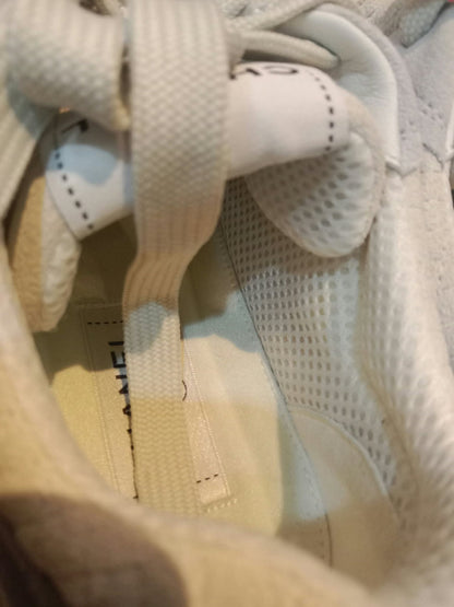Chanel Fabric and Suede Calfskin Sneakers Size 37