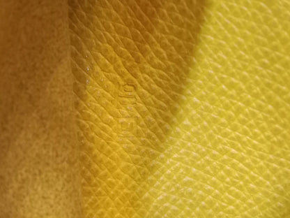 Hermes Agenda Passport Holder Jaune/Gold Epsom Stamp E Square 2001
