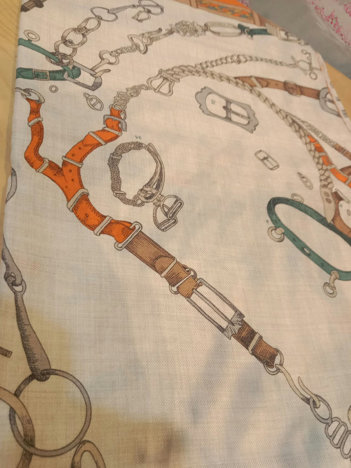 Hermes Chevaux Dechaines Shawl 140 cm