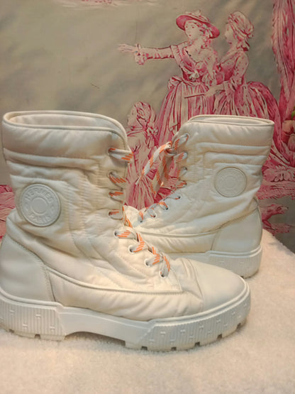 Hermes Fresh Ankle Boots Blanc/White Size 39