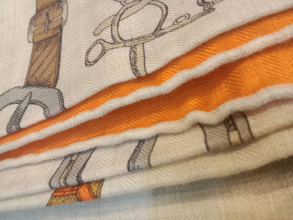 Hermes Chevaux Dechaines Shawl 140 cm