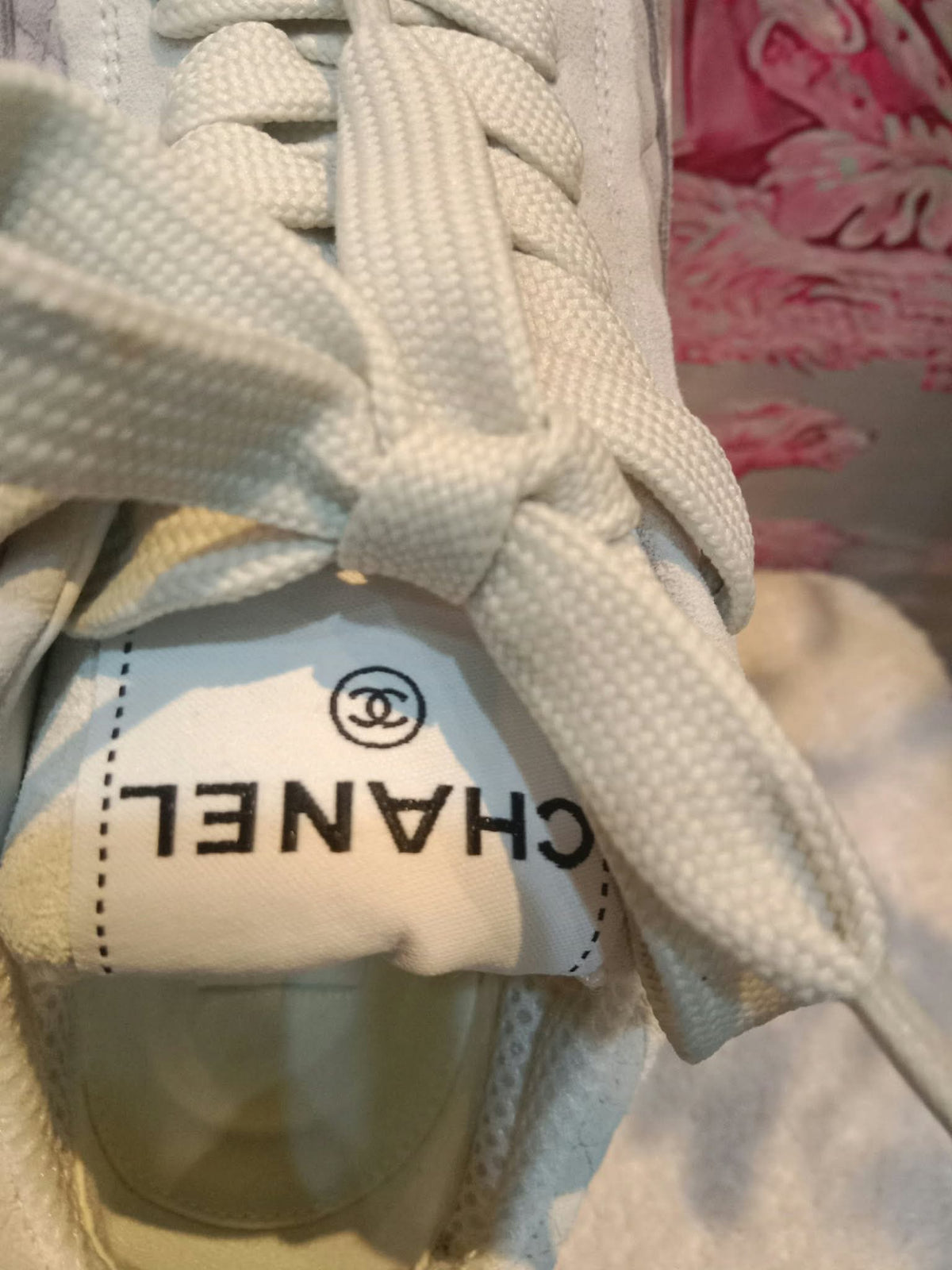 Chanel Fabric and Suede Calfskin Sneakers Size 37