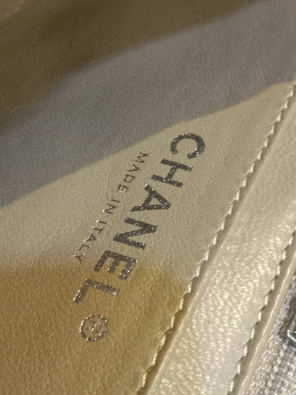 Chanel Quilted Classic Crumpled Patent Jumbo Single Flap Caramel Series 12