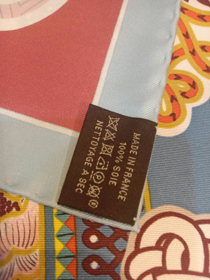 Hermes "Duo Cosmique" Carre 90 Silk Scarf