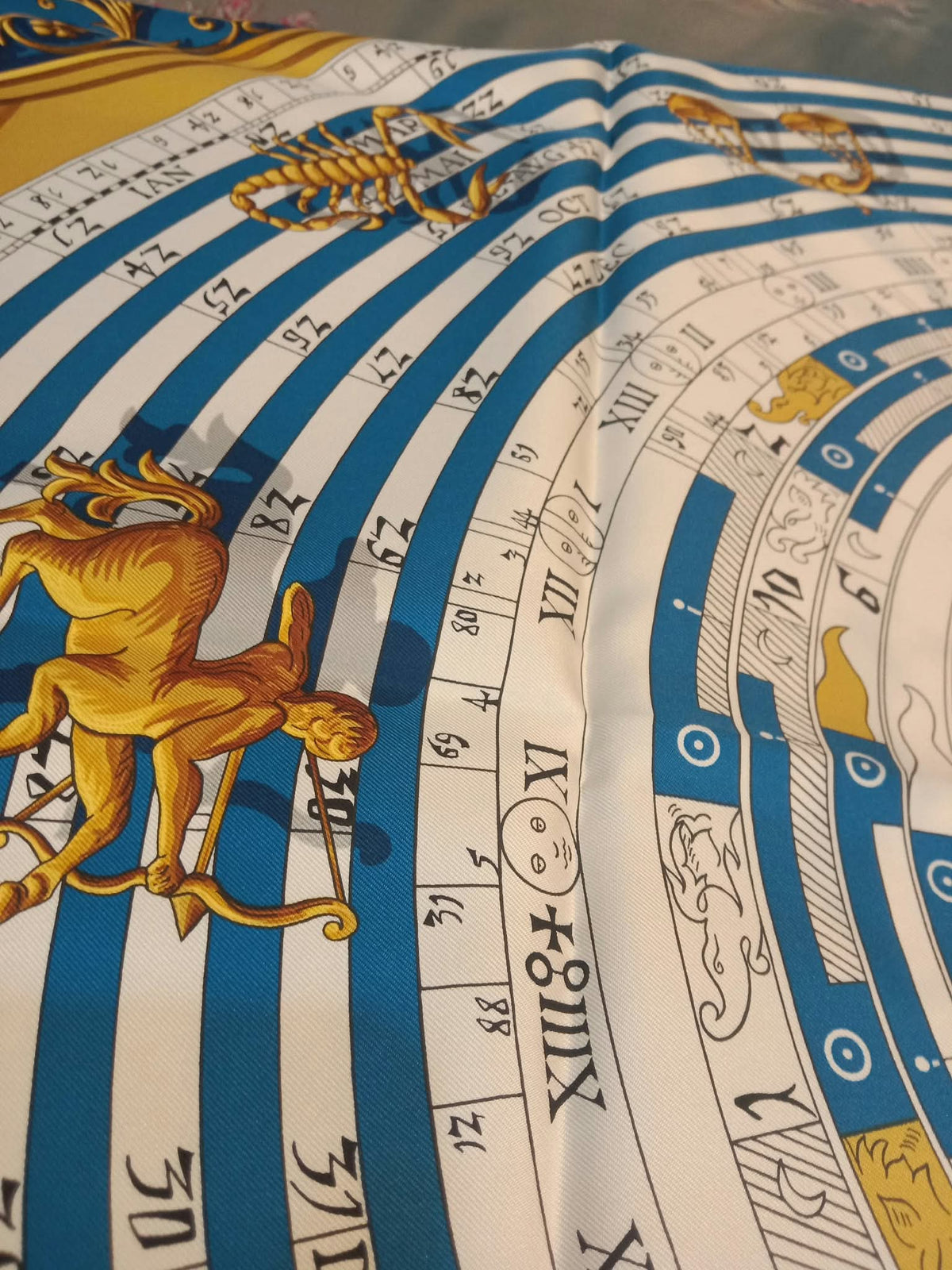 Hermes "Astrologie" Carre 90 Silk Scarf
