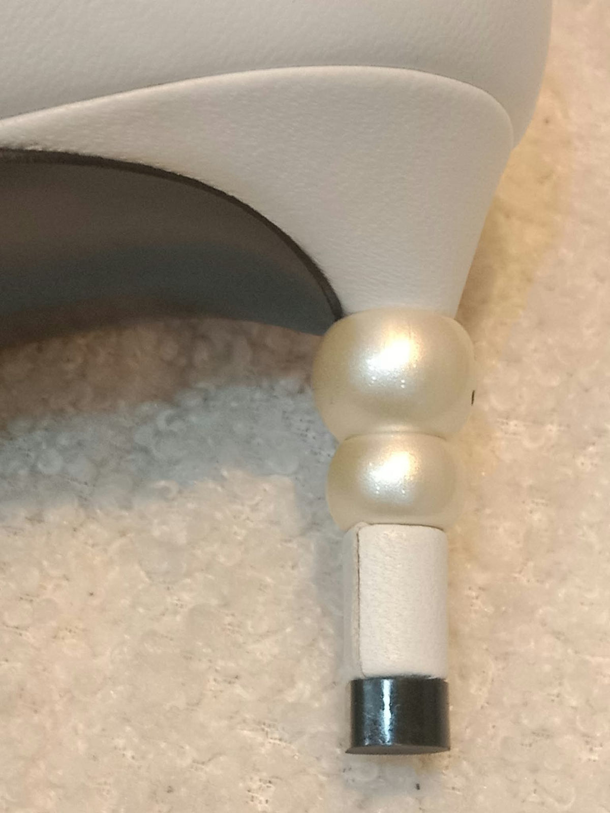 Chanel White and Black Cap-Toe Pumps Light Blue Size 36.5