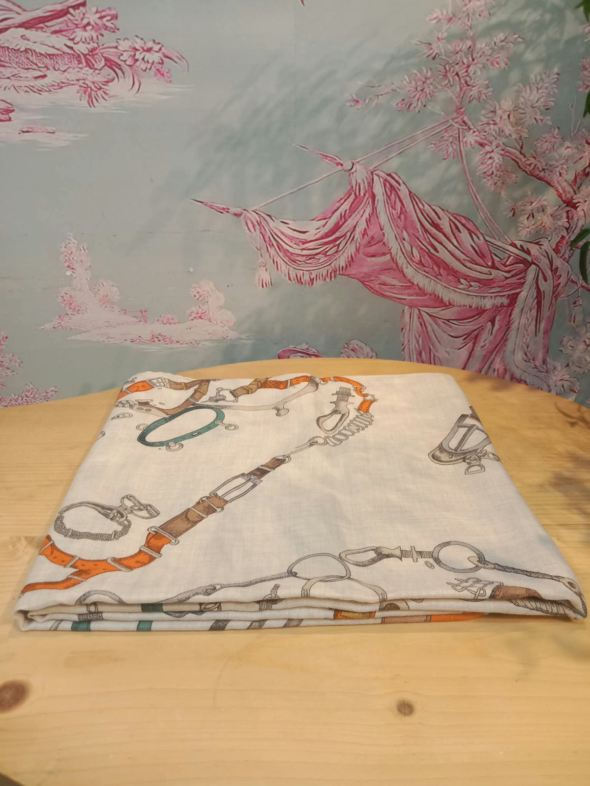Hermes Chevaux Dechaines Shawl 140 cm