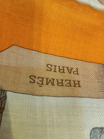 Hermes Chevaux Dechaines Shawl 140 cm