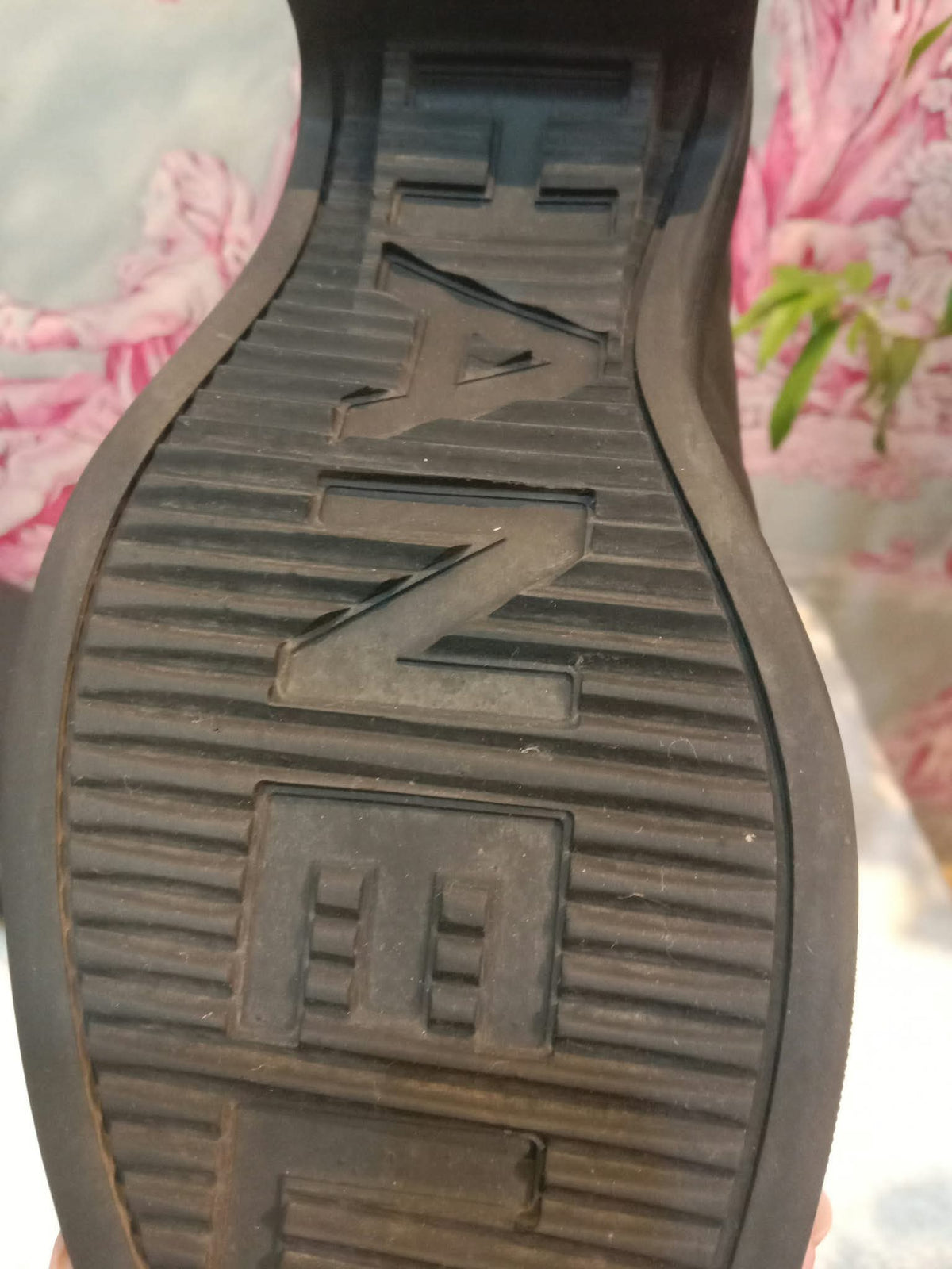 Chanel Black and White Rubber Rain Boots Size 38