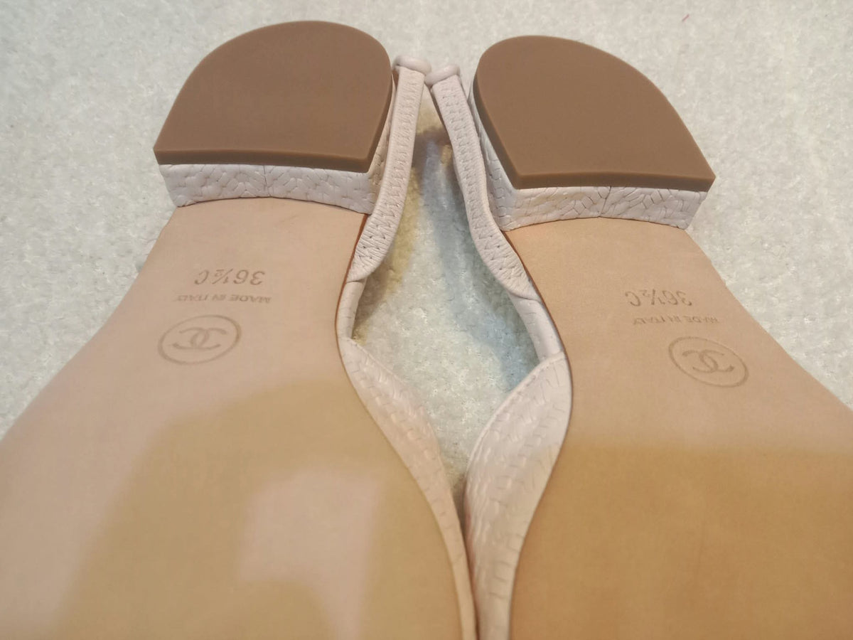 Chanel Cream Slingback Pumps size 36.5