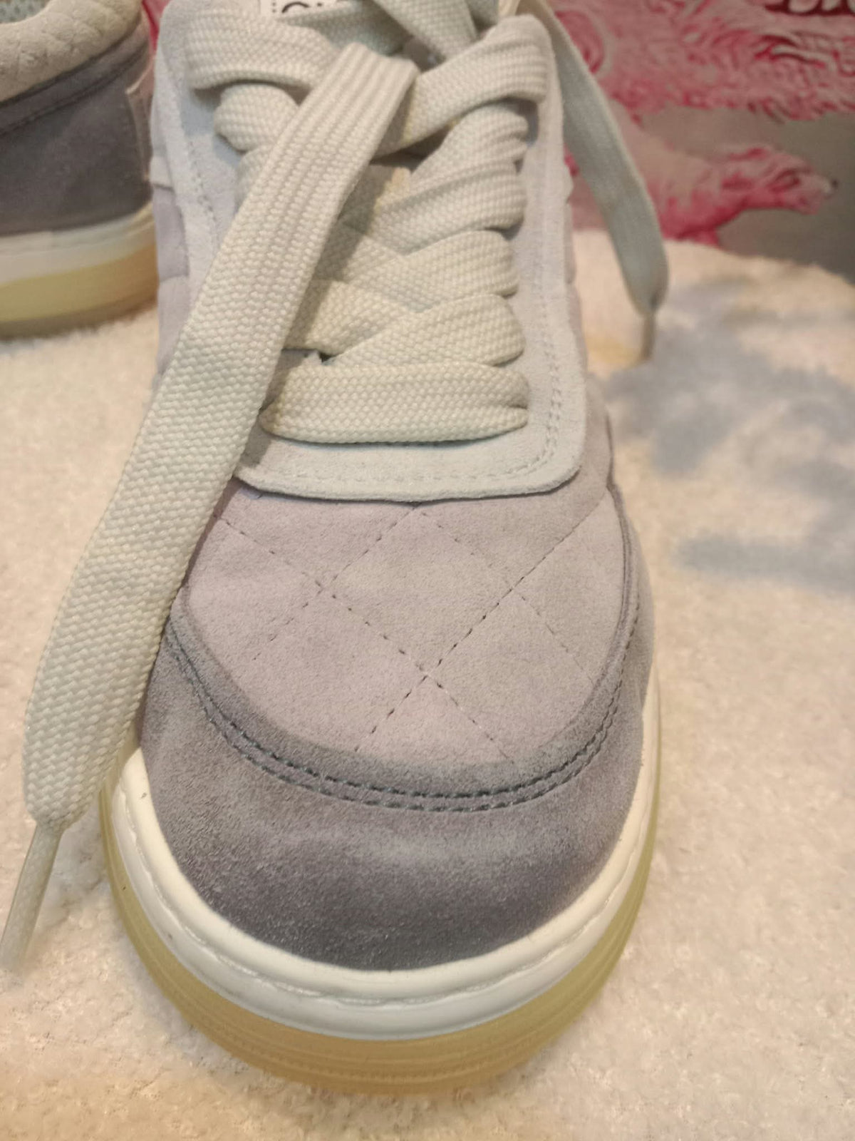 Chanel Fabric and Suede Calfskin Sneakers Size 37